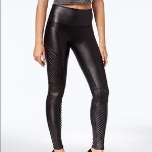 NEW Never Worn Spanx Faux Leather Moto Leaggings